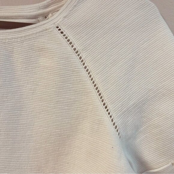 Anthropologie Women's Saturday Sunday White Lace Trim Blouse Size Small - Picture 4 of 7